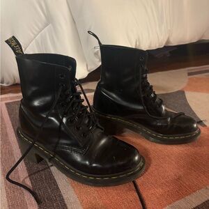 Doc martens Black Leather Lace-Up Boots